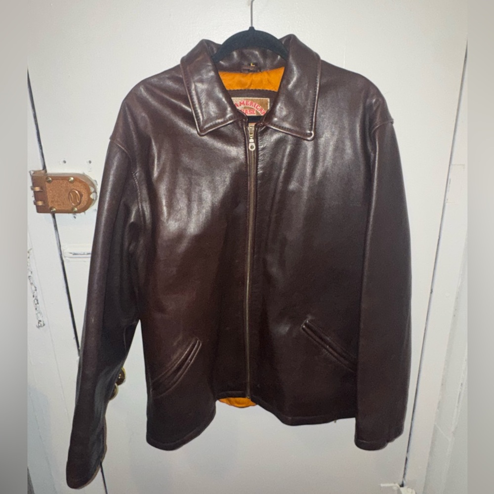 American Base Brown Leather Jacket